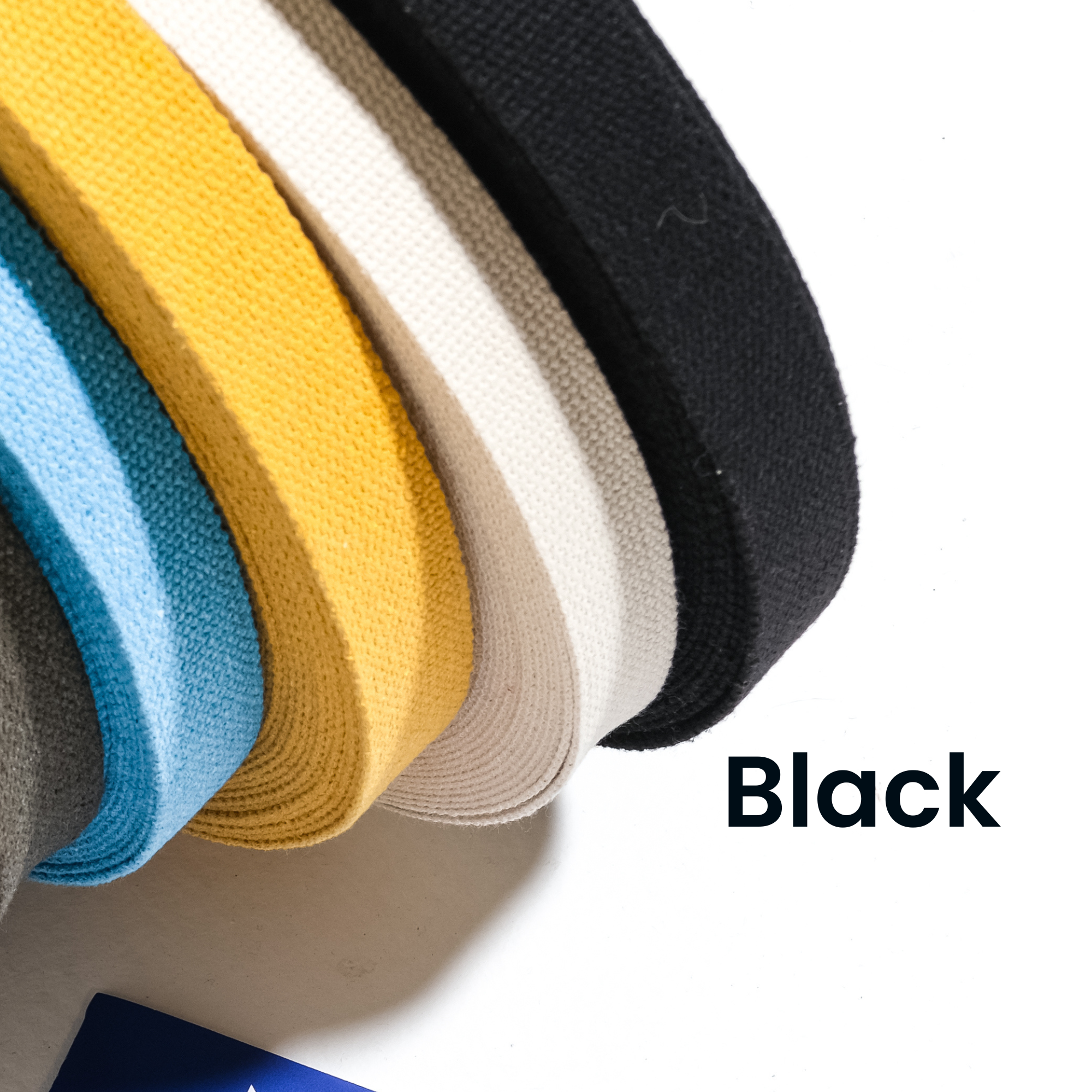 Dream Trimming Goods LLC – Großhandel Bastelzubehör – 1" x 10 Yards schwarzes schweres Baumwollband zum Nähen von Griffen8