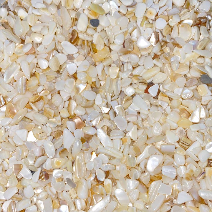 New Moon Beginnings - Wholesale Spiritual Stone/Crystal - Bulk Mother of Pearl Chips (1 lb. Bag), Mother of Pearl
