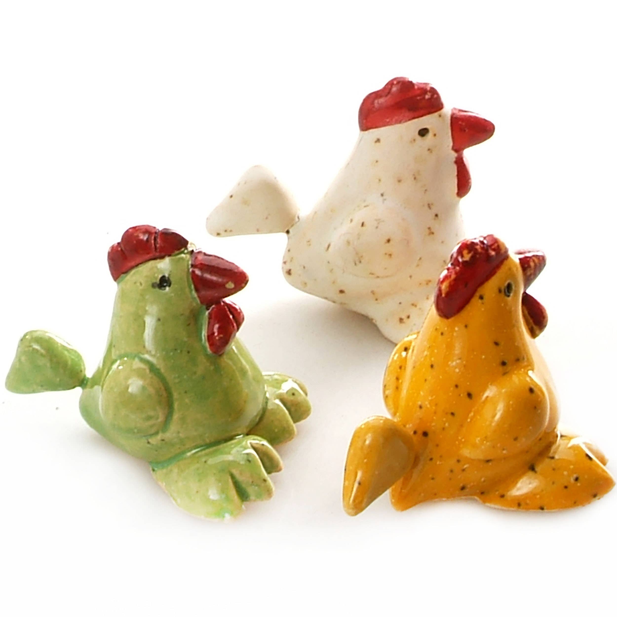 Enigma Supplies – Engroshandel Pyntefigur – Mini Cute Cockerel keramisk figur | Leveres tilfældigt1