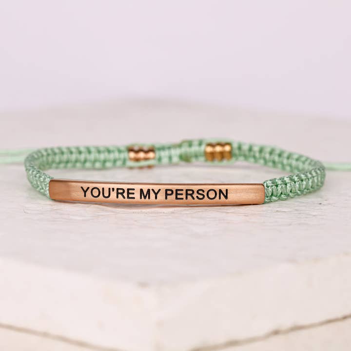 You're My Person Rope Bracelet for wholesale by The Inspiration Company