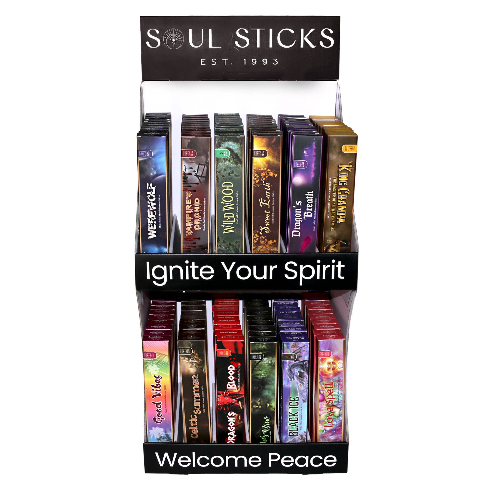 Designs by Deekay Inc. - Wholesale Retailer Display - Home & Living - Soul Sticks Masala Incense Countertop Display Unit (CDUs)2