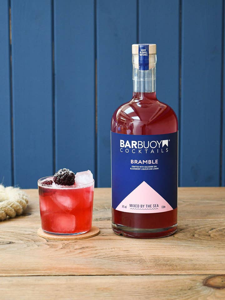 Award Winning Bramble Ready-Made Gin Cocktail Mix 1L for wholesale by Bar Buoy Cocktails