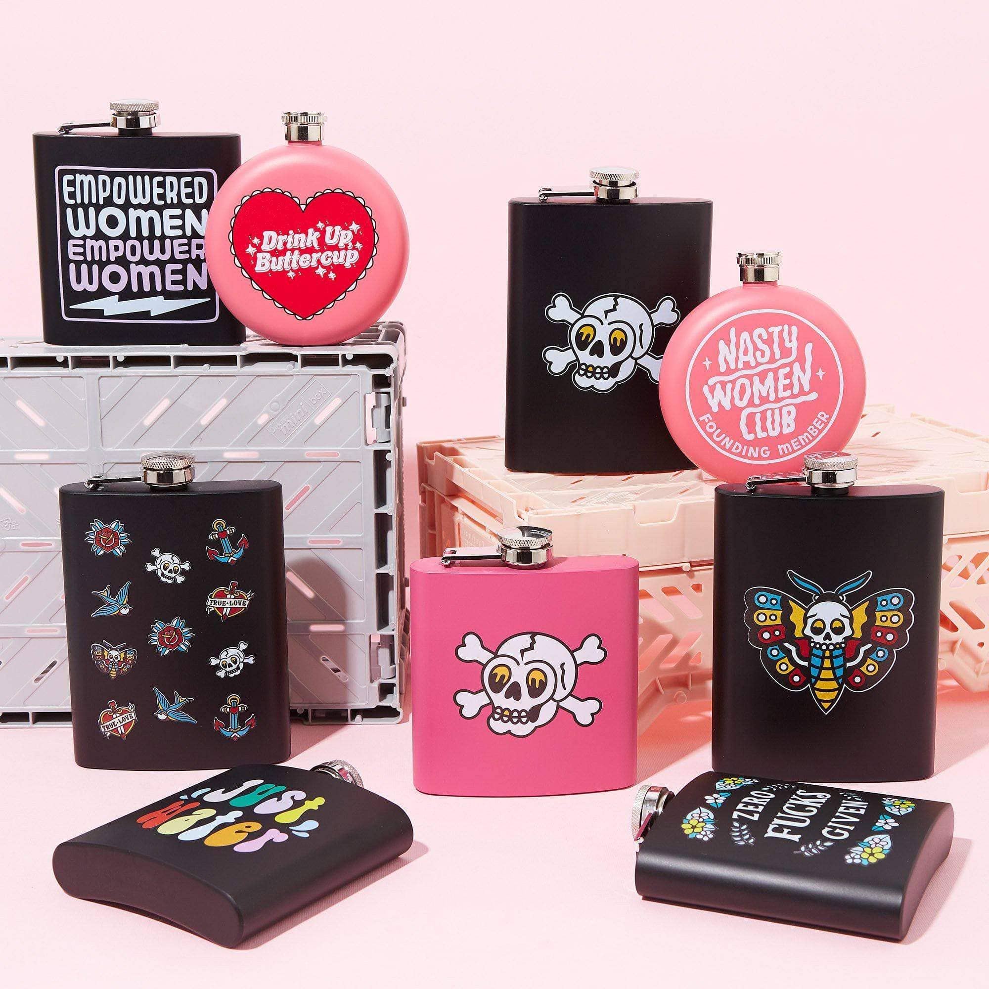 Punky Pins - Wholesale Flask - Just Water Hip Flask3