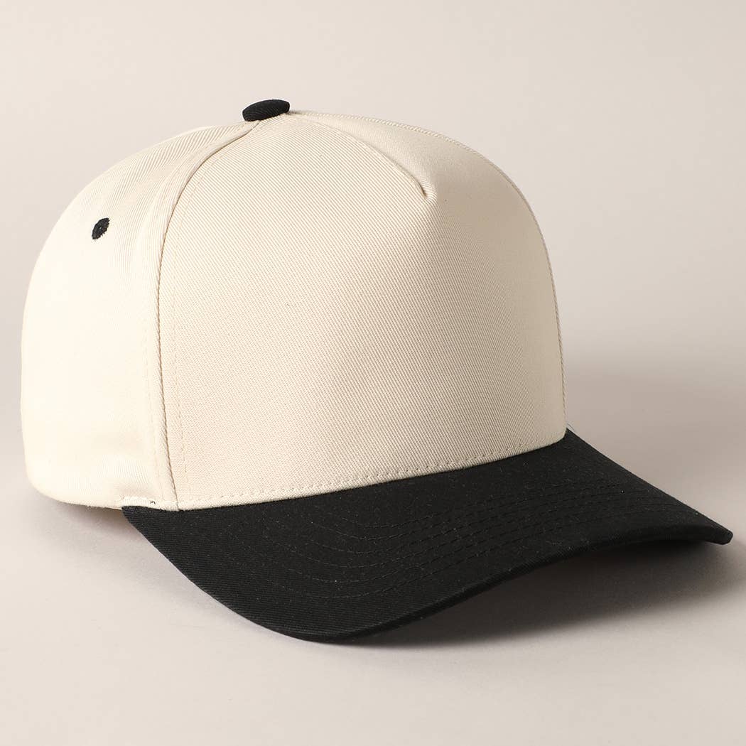 Fashion City - Wholesale Baseball Cap - Unisex - Plain Two-Tone Canvas Cotton Trucker Hat18
