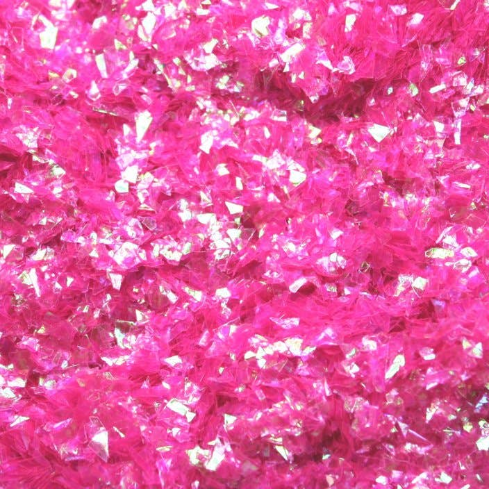 Pink - Iridescent Glass Glitter Ice Flakes for wholesale on Faire
