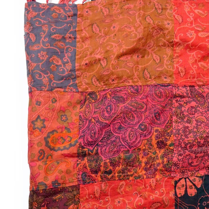 Zig Zag Asian Collection - Wholesale Scarf – Women's - Patchwork Scarf with Tassels10