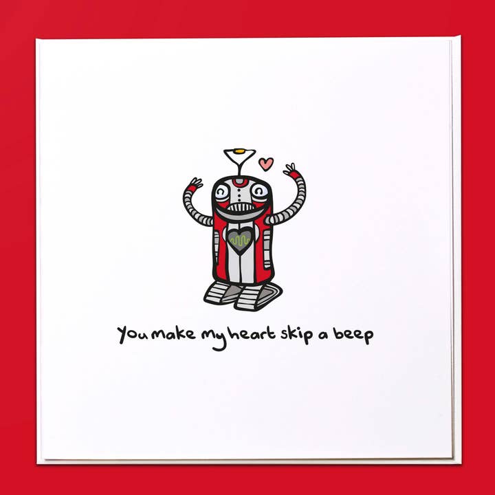 Fai saltare un battito al mio cuore - Biglietto di auguri per la vendita all'ingrosso da parte di The Crafty Giraffe