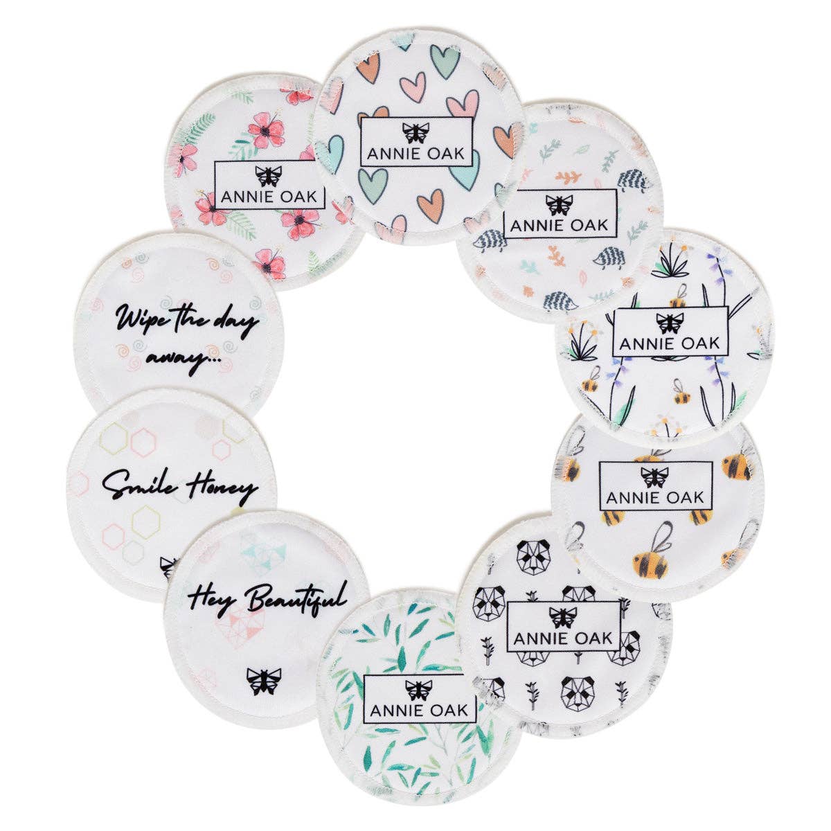 Annie Oak – wholesale Make-up remover – Bamboo Make Up Remover Pads - Pack of 5 - Wipe the day away2