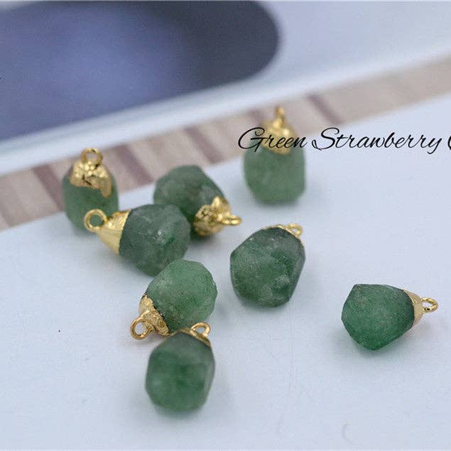 Perimade & Co. LLC - Wholesale Pendant/Charm Necklace - Natural Crystal Raw Stone Healing Necklace in Solid Copper9