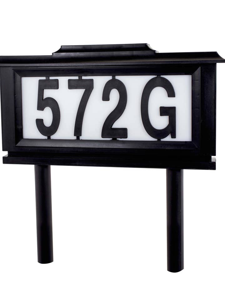 Light up Address Sign - Solar Powered - Customizable for wholesale by Fine Life Products
