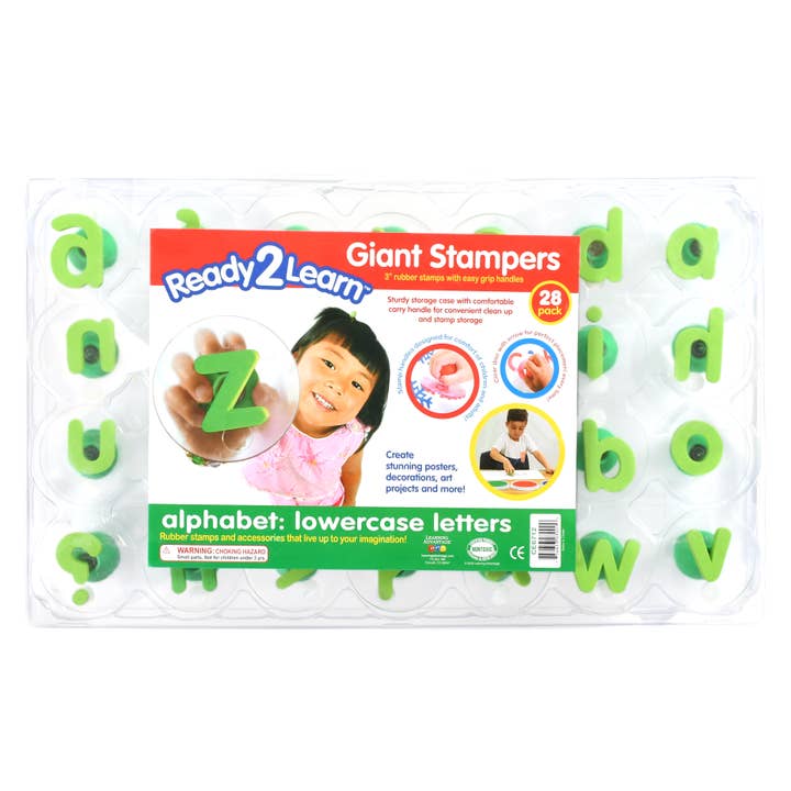 Giant Stampers - Lowercase Letters - Set of 28 for wholesale by Learning Advantage