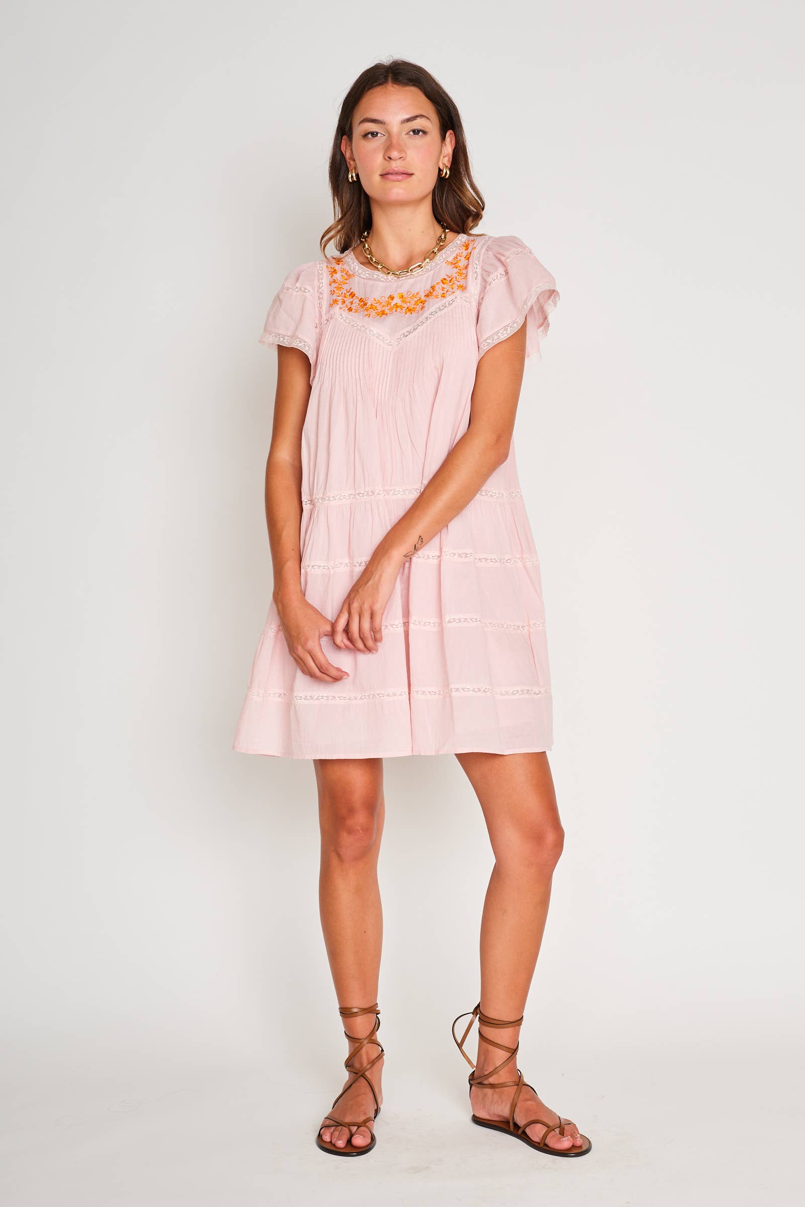 SOFT BLUSH ZAYLEN DRESS for wholesale on Faire3