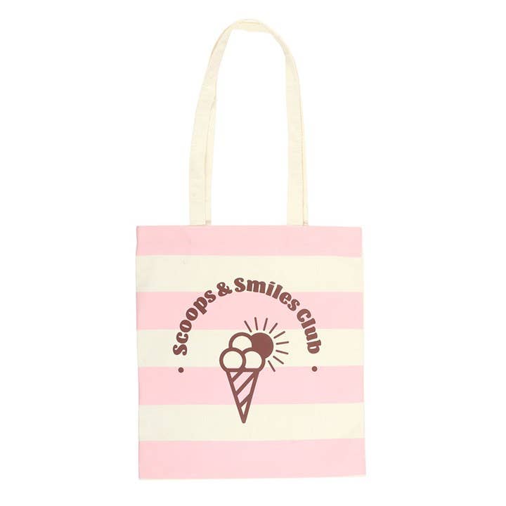 Something Different Wholesale - Vente Tote bag – femme - Sac fourre-tout de crème glacée du club Striped Scoops & Smiles1