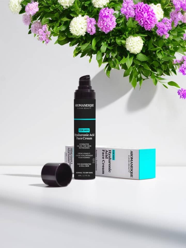 Aromanesque Hyaluronsyre Ansigtscreme til Mænd for engroshandel hos Aromanesque