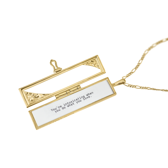 Fortune & Frame - Wholesale Locket Necklace - Turning Corners Fortune Locket - Gold1