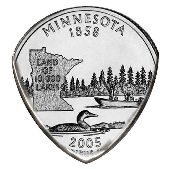 USA State Coin Guitar Pick for wholesale by Master Artisan Guitar Picks
