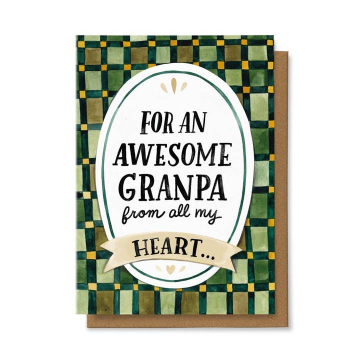 Carte « Pour un grand-père génial, de tout mon cœur », 4 x 6 pour la vente par Chaukiss