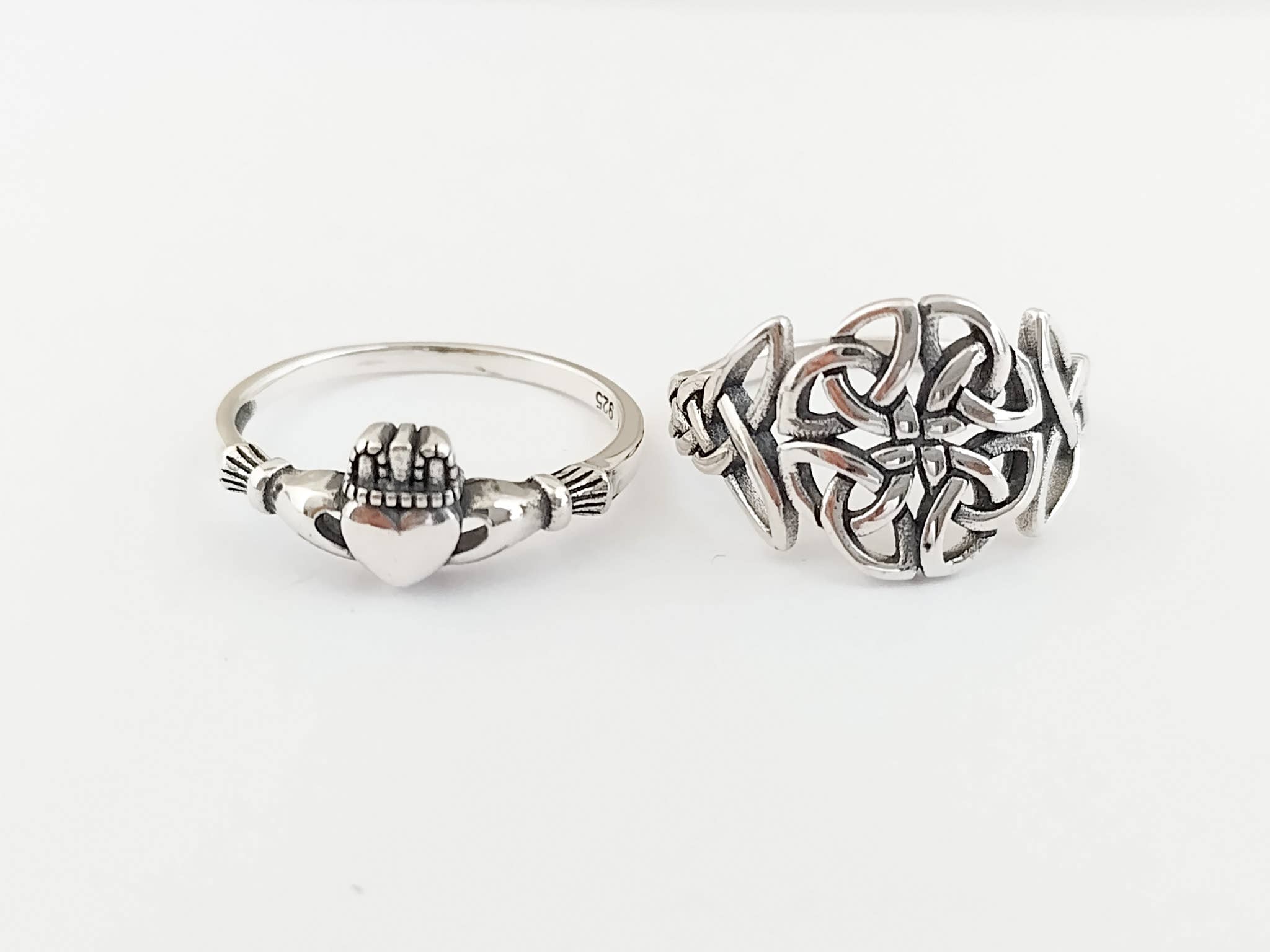 Piccadilly Pendants - Wholesale Jewelry Set - Sterling Silver Irish Claddagh Ring Set 0