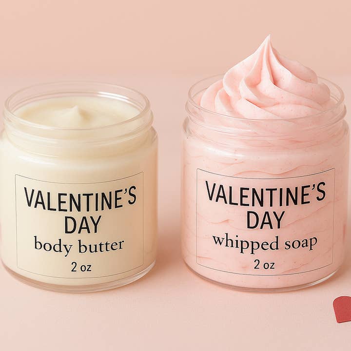 Romantic Valentine's Day Butter & Soap Set for wholesale by Beautique Goals