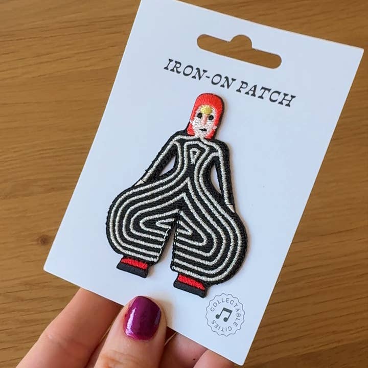 Glam Rock Iron-On Patch – Music David Bowie Rock for wholesale by Collectable Cities - Gifts, Keychains, Pins, Souvenirs