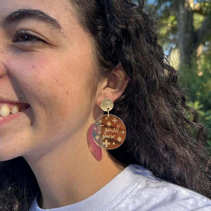 I Smell Snow Dangles for wholesale by The Crafted Makerie