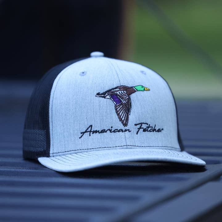 American Fetcher - Wholesale Trucker Hat - Unisex - Heather Grey/Black Mallard