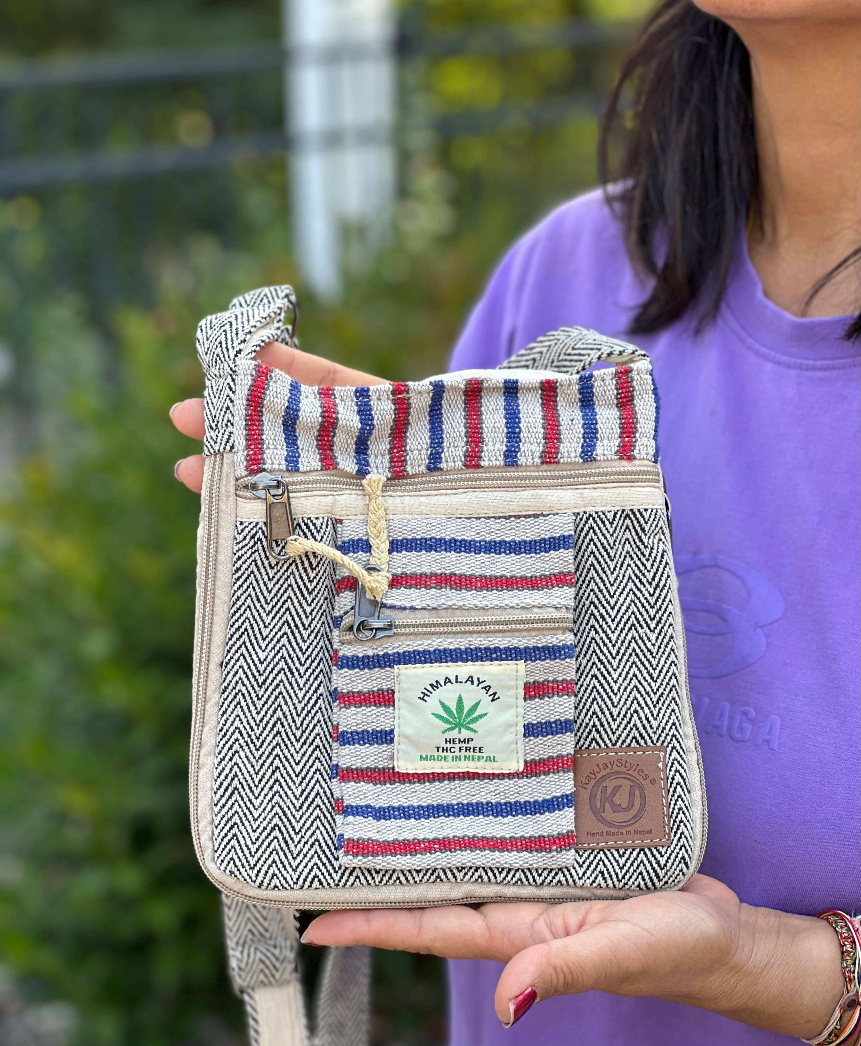 Lungta Imports - Wholesale Crossbodytas - Dames - Hemp Hippie kleine schoudertas, reistas, paspoorttas1