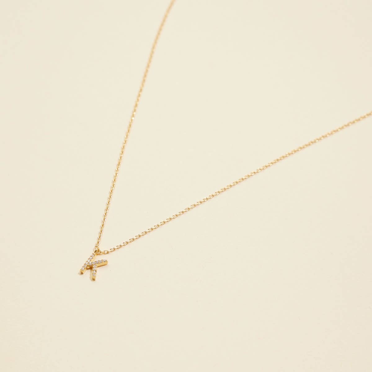 Lilla Haven - Wholesale Pendant/Charm Necklace - 12 Pack of Cubic Zirconia Initial Gold Dipped Necklaces7