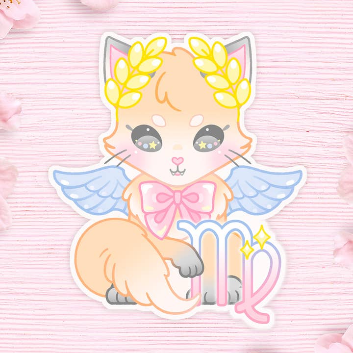 Kawaii Virgo Sticker for wholesale by Black Serotonin