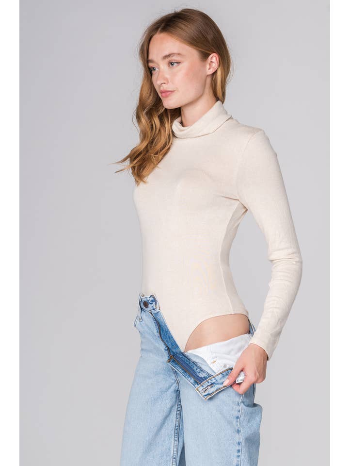 Fore Collection - Wholesale Bodysuit - Women's - TD2639 Soft Knit Women's Turtleneck Bodysuit3