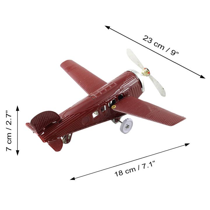Tribal Trade GmbH - Wholesale Decorative Figurine - Tin Toy Airplane Red Tin Airplane4