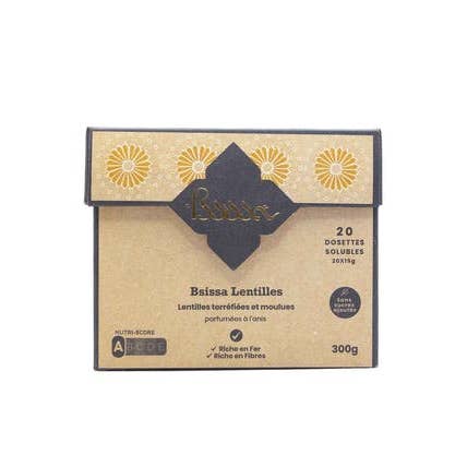 BSISSA – wholesale Protein-/superfoodpulver – Låda med 20 pods Bissa Linser 300g