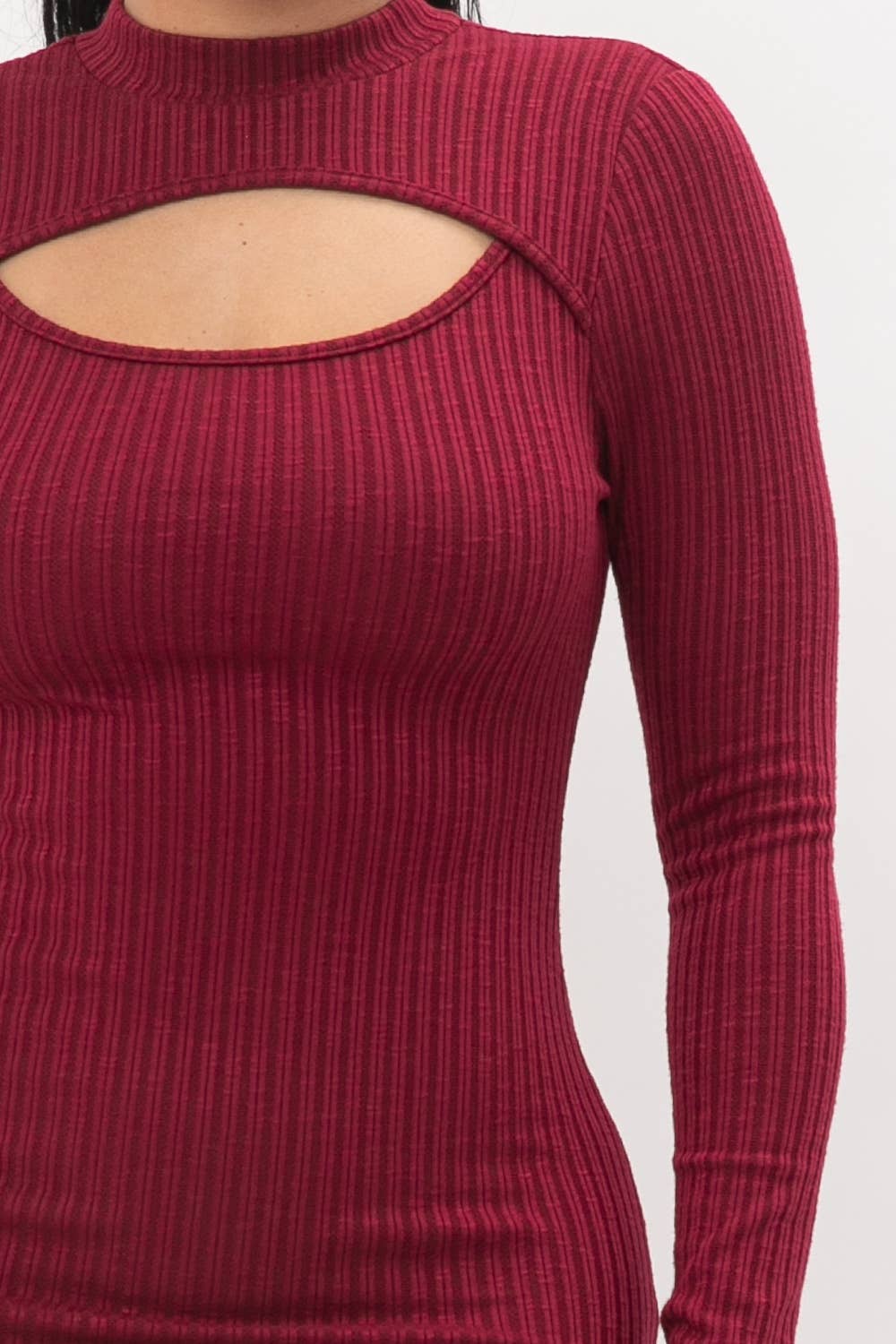 Julia by LoveJ – Großhandel Kleid – Damen – Midikleid im Pullover-Stil mit Stehkragen17