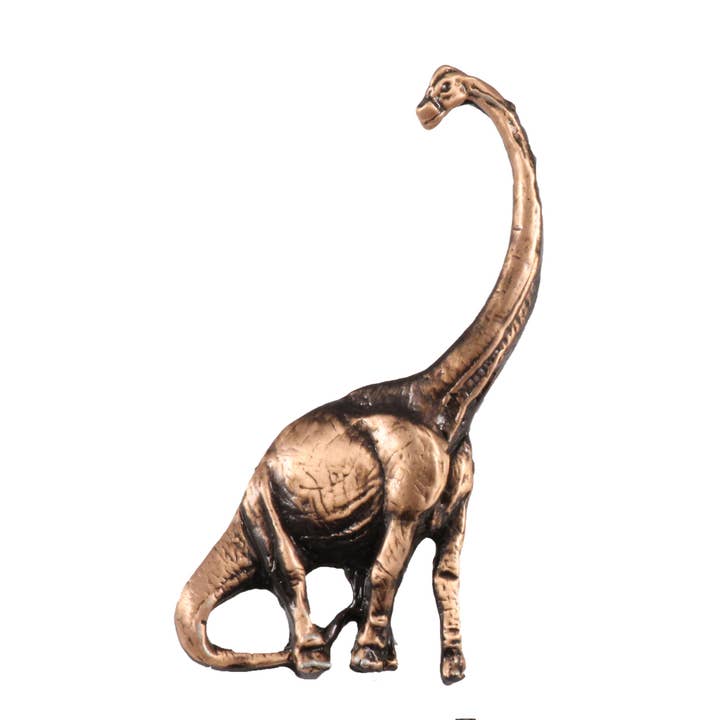 Creative Pewter Designs – wholesale Lapel pin/button – Brontosaurus Dinosaur Pewter Lapel Pin Brooch, A192
