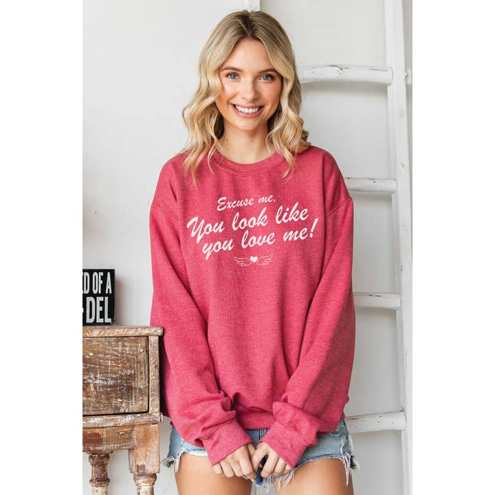 URSÄKTA MIG DU SER UT SOM DU ÄLSKAR MIG Sweatshirt för wholesale av BLUME & CO.