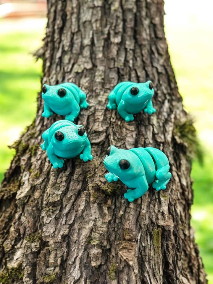 Mini Green Frog fidget figurine figures 3D printed for wholesale by 3D in Paradise