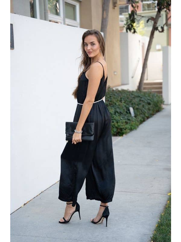 VENTI6 – Engroshandel Jumpsuit - Dame – LILLE FLÆSE BRED BEN BLØD SATIN BUKSEDRAGT (50814)6