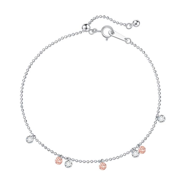 Bracelet Diamant Flottant Rose | Bijoux Élégants par LTM Jewels pour la vente par LTM Jewels