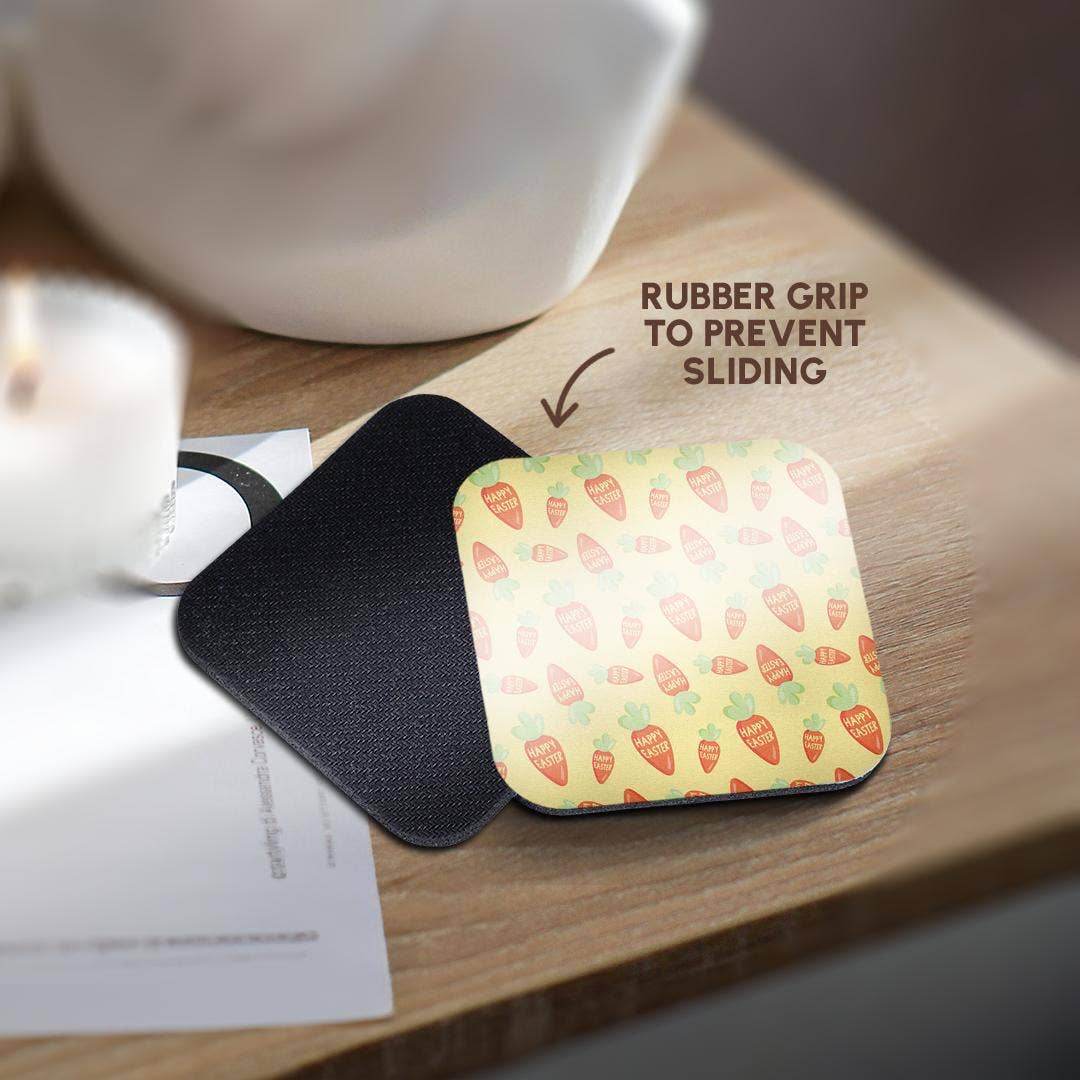 3dRose - Wholesale Coasters - 3dRose, Happy Easter Carrots Pattern, Coaster10