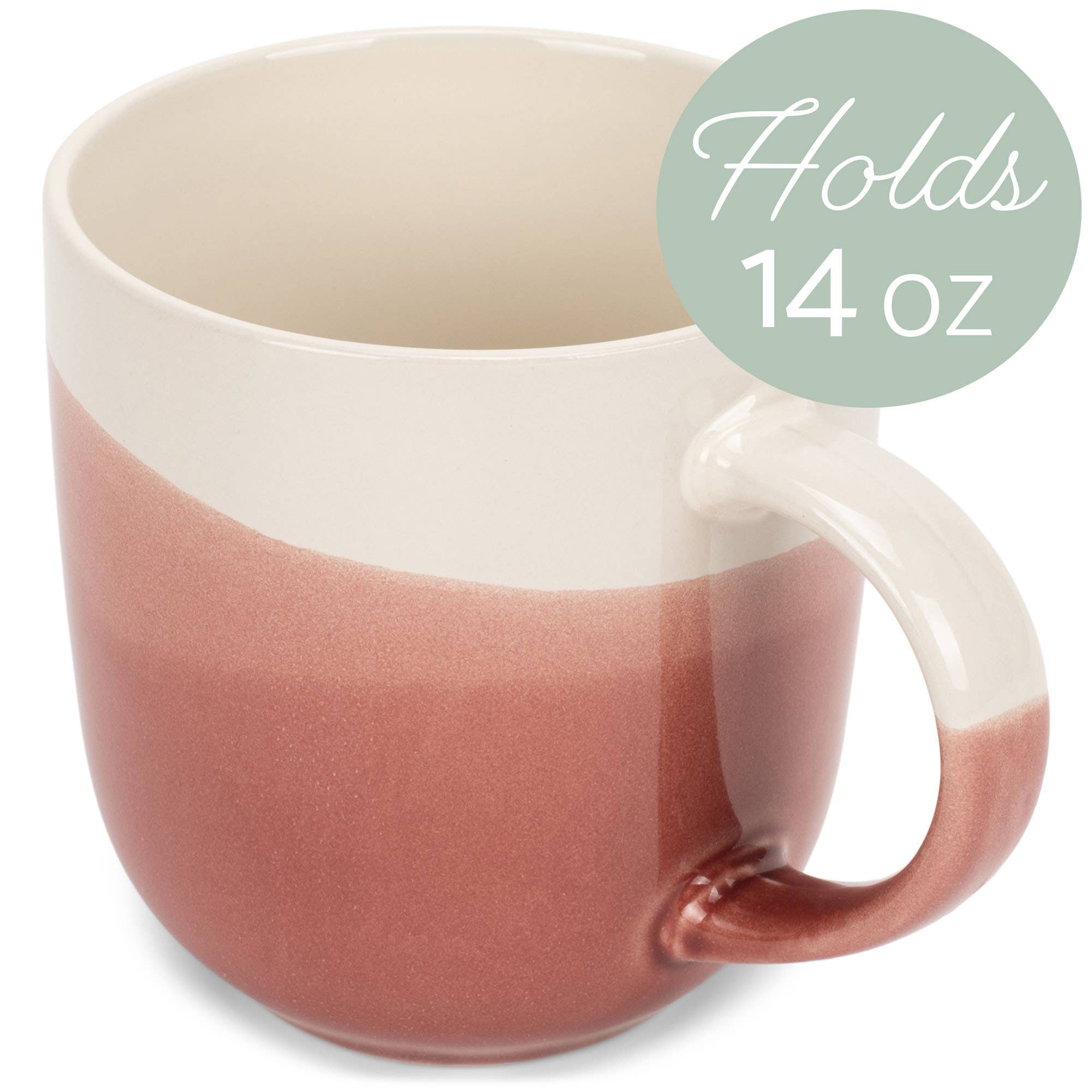 EAST AVENUE - Wholesale Coffee Mug - Mug 4-Pk Triple Dipped Red 14 ounce Ceramic PRICE IS PER MUG2