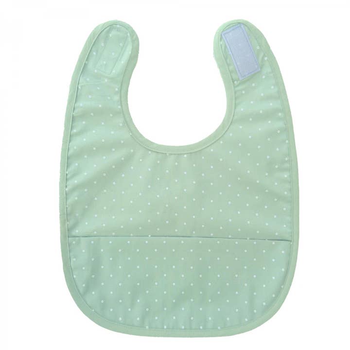 Summerville organic - Wholesale Bib - Baby - Organic Baby Bib Soft Mint Dotty