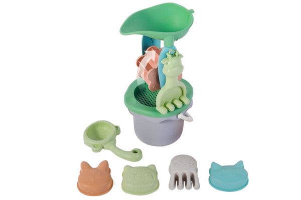 Magni ApS - Wholesale Beach/Pool Toy - Kids & Baby - Beach Set of Wheat Straw With Mill, 8 Pcs.0