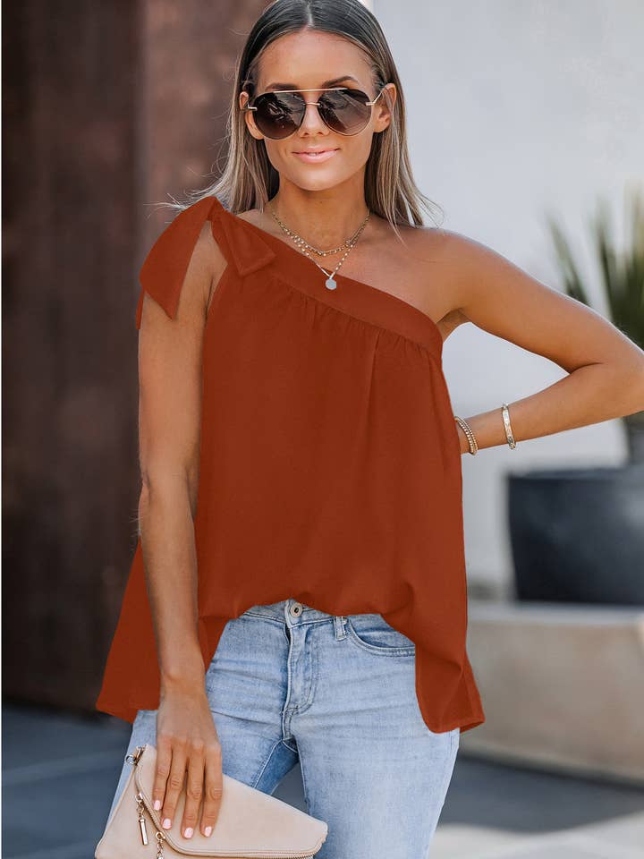 One Shoulder Top for wholesale by Cupshe
