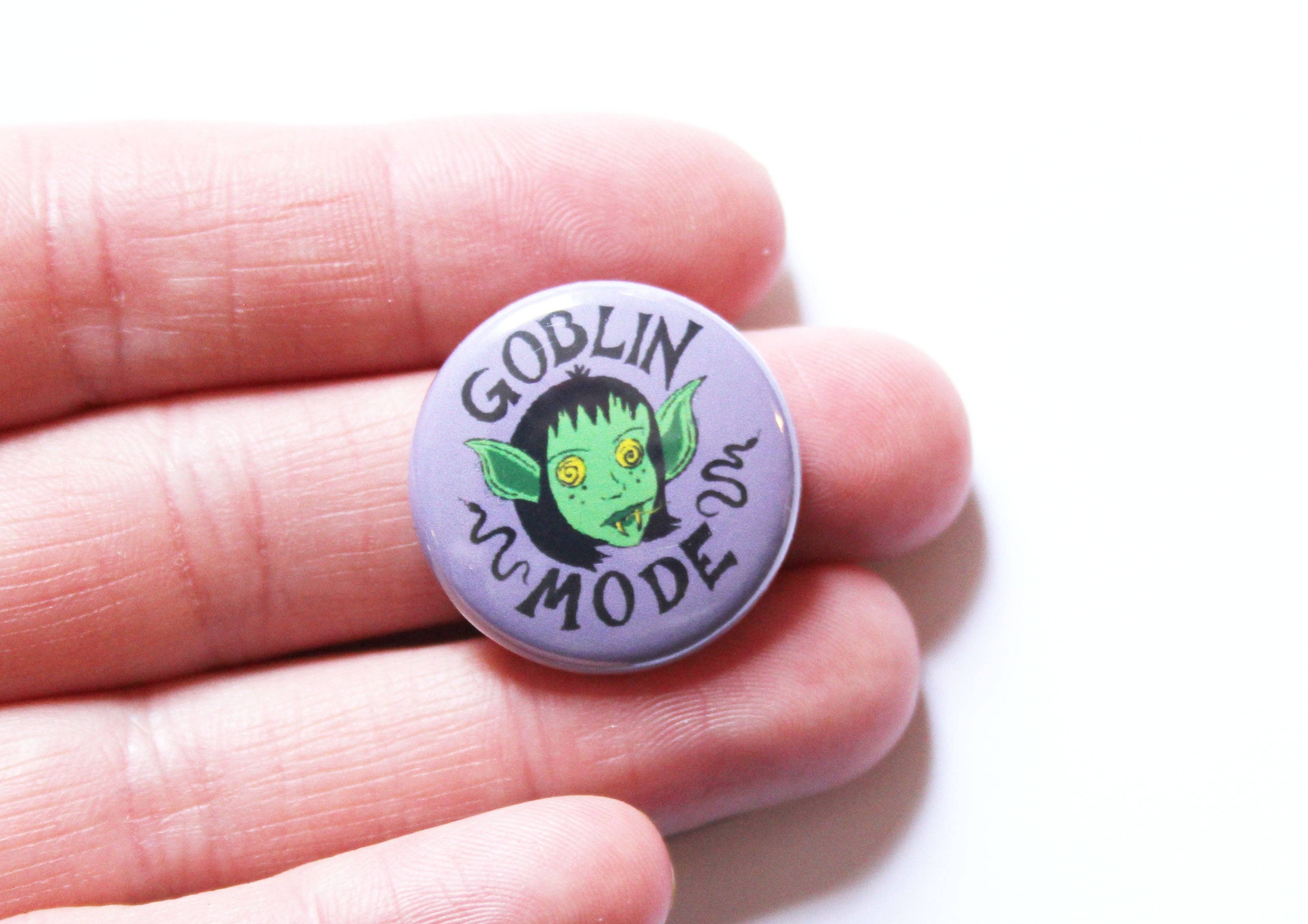Midge Blitz - Wholesale Lapel Pin/Button - Goblin Mode One Inch Button1