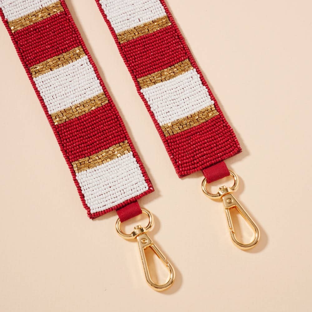 Lilla Haven - Wholesale Bag Strap - Women's - Striped Seed Beaded Bag Strap1