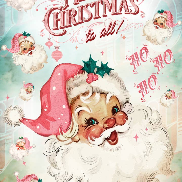 Faccia di Babbo Natale Rosa - Carta di Riso per Decoupage - Carta da Lavoro Creativo per la vendita all'ingrosso da parte di European Excellency