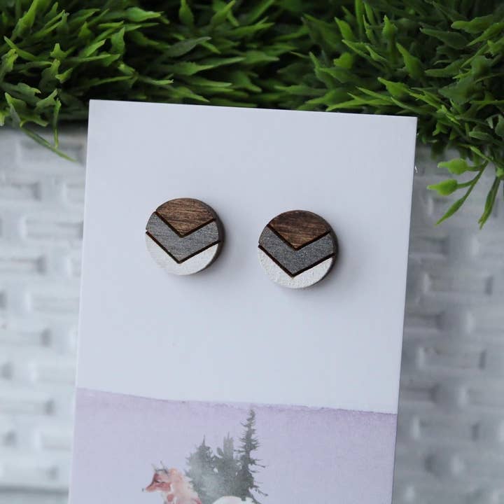 Chevron Metallic Grijs/Wit voor wholesale door Fiddle & Fox