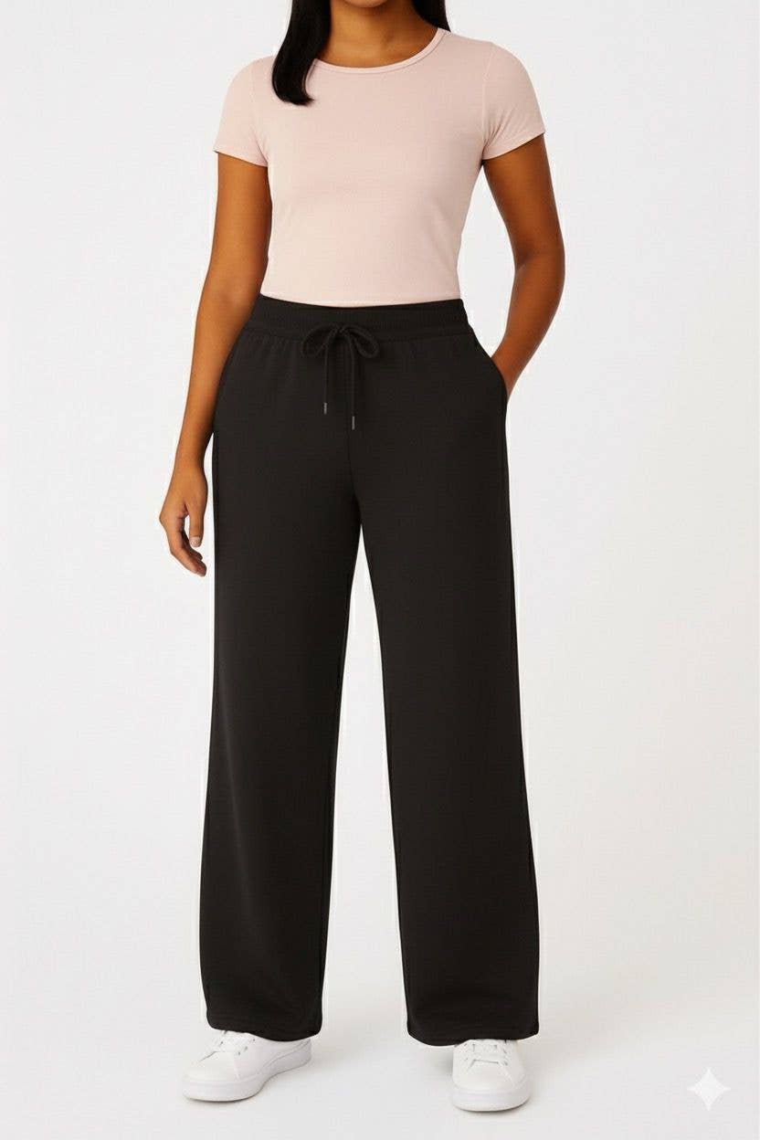 Galaxy By Harvic - Wholesale Lounge Sweatpants/Joggers - Women's - Women's Heavyweight Wide Leg Loose-Fit Fleece Sweatpants0