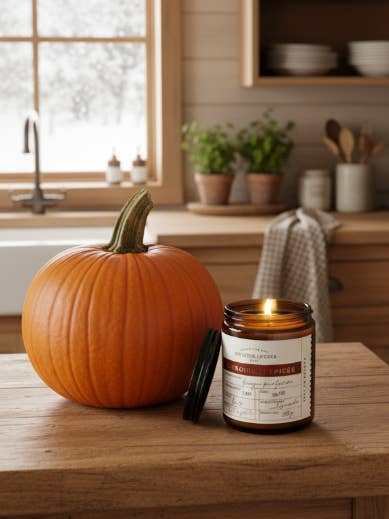 Spiced Pumpkin Scented Candle - 200g for wholesale by Officine Lutèce