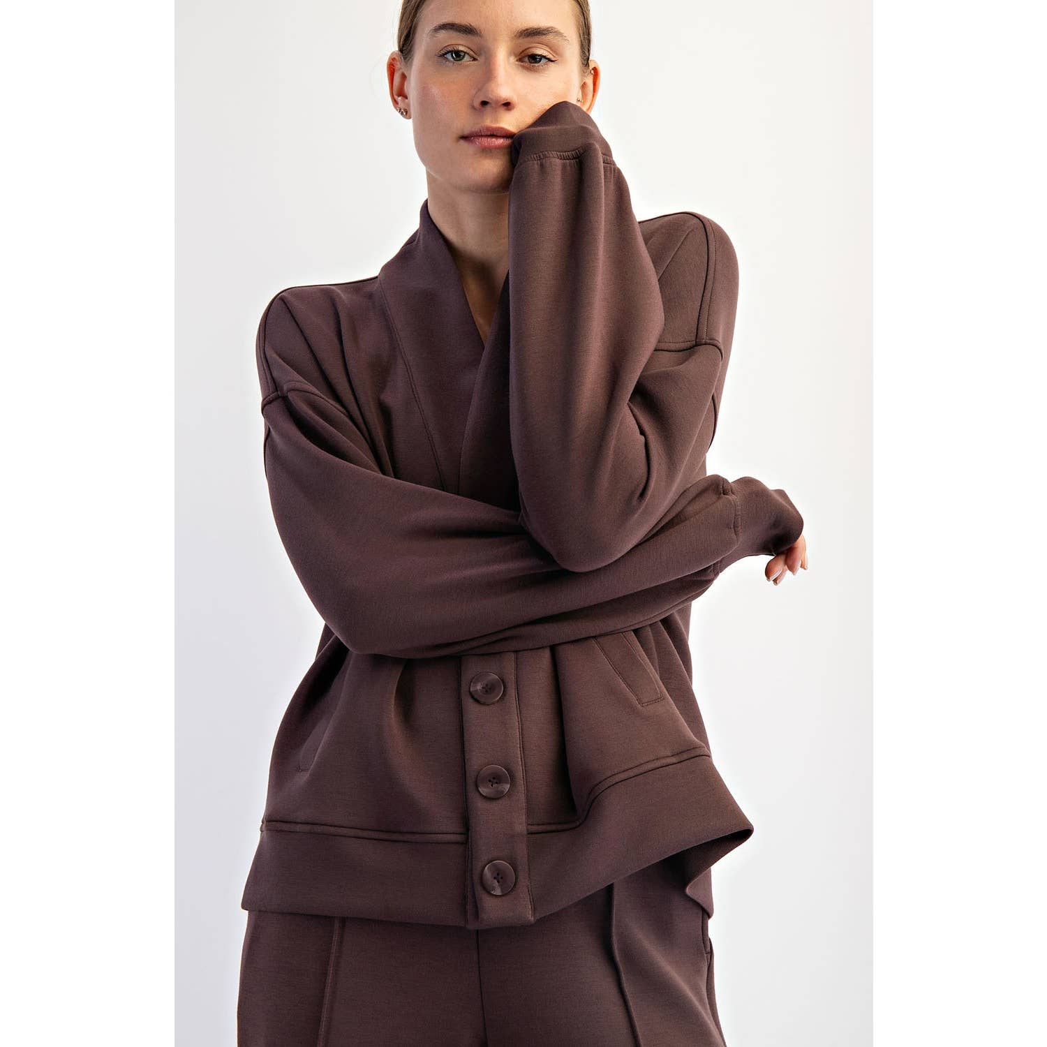 Rae Mode - Wholesale Lounge Top - Women's - MODAL POLY CARDI3